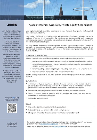 Jera Capital Associate